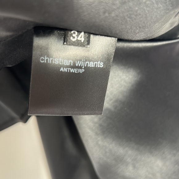 CHRISTIAN WIJNANTS shiny satin mini skirt Size EU 34/ US 4 - Picture 4 of 6